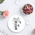 thumbnail image 4 of FMSHPON Letter F with Flower Set of 4 Round Coaster for Drinks, Absorbent Ceramic Stone Coasters Cup Mat with Cork Base for Home Kitchen Room Coffee Table Bar Decor, 4 of 6