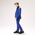 thumbnail image 2 of Lycody 4pcs Boys Slim Fit Tuxedo Suit Shawl Lapel One Button Tuxedo Slim Fit Premium,for Boys Wedding Outfit Blazer Coat  Pants Set with Bow Tie, 2 of 8