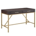 thumbnail image 2 of Martha Stewart Sharkey 48" Solid Wood and Metal Desk in Morocco/Gold, 2 of 4