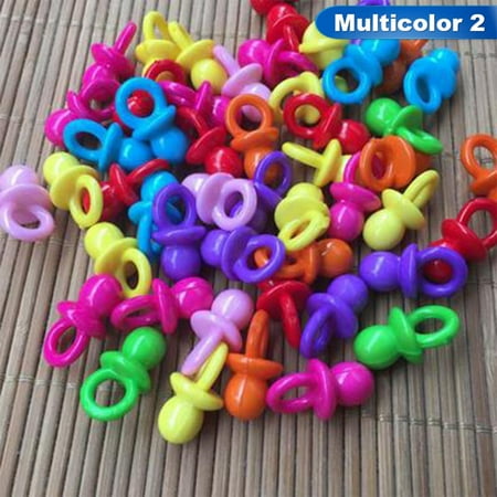 Mini Pacifier - KABOER Supplies 50 Pcs\/bag Cute Acrylic Transparent Mini Pacifier for Baby Infant Toys Shower Favors Baby Charm 22x8mm