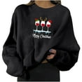 thumbnail image 1 of Sudaderas Recortadas de Navidad Para Mujer Moda Casual Manga Larga Impreso Ladies Tops Odeerbi  ODB209133, 1 of 9
