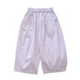 thumbnail image 3 of Lullu Girls Summer Lightweight Pants Breathable Loose Fit Straight Leg Pants, Sizes 6-7, 3 of 4