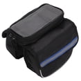 thumbnail image 1 of Bike Frame Bag, Shock Resistant Bicycle Bag Dual Zipper Reflective Tapes 600D Nylon Fabric  For Bike For Cycling For DIY Blue, 1 of 8