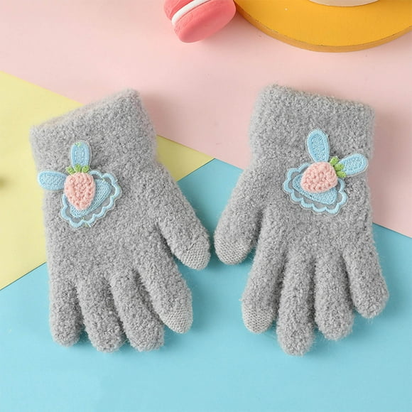 Gants d'Hiver pour Enfants Gants Extensibles Chauds Garçons Ou Filles Gants en Tricot