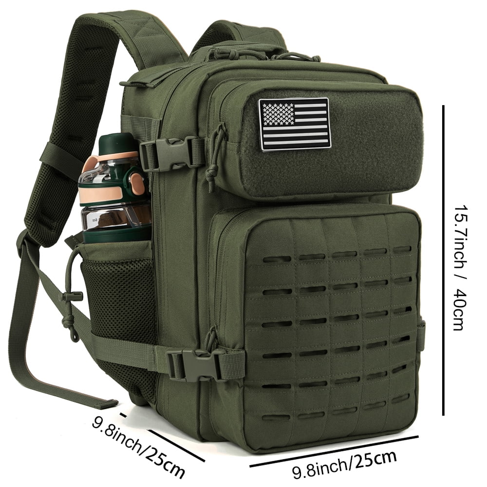 25L Molle Hiking Daypack Outdoor Backpack for Men Women Camping Travel Work Commuter Gym Bag
