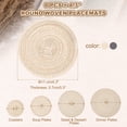 thumbnail image 2 of Uxcell 8 Pcs Manteles Individuales Redondos Tejidos, Mantel Lavable de 4.3 Pulgadas Resistente al Calor Decorativo para Mesa de Comedor, Encimera, Beige/Gris, 2 of 7