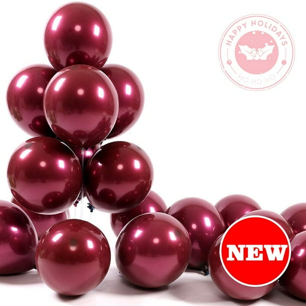 Globos de doble capa para decoración de boda, Globos de color rojo cereza, propuesta de Día de San Valentín, fiesta de cumpleaños, Baby Shower, 10/12 pulgadas