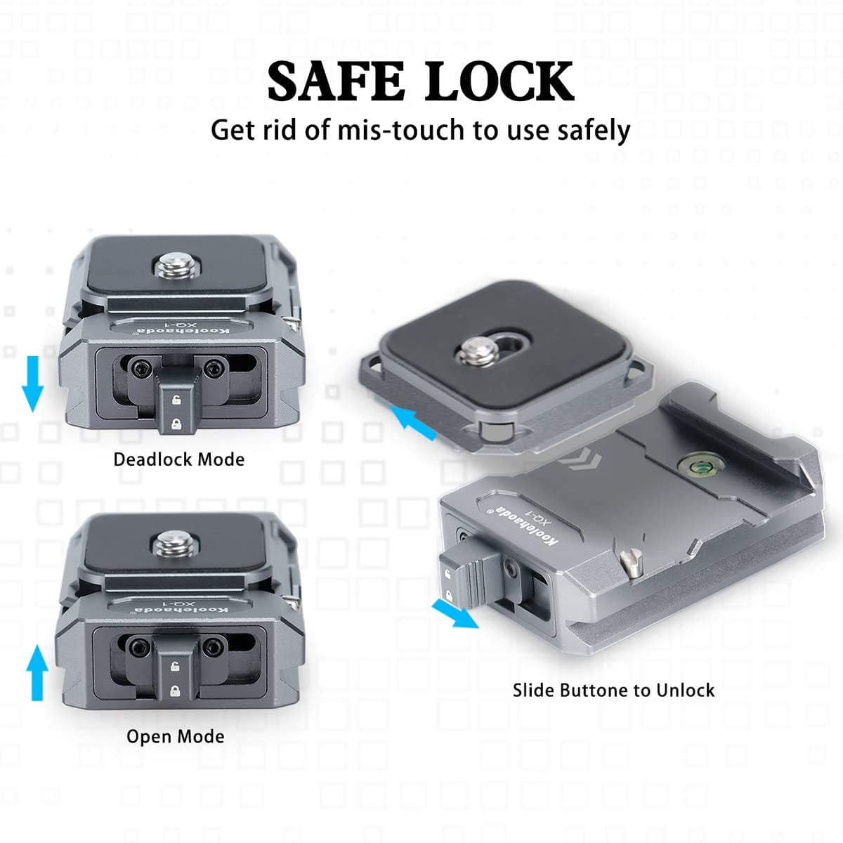 Koolehaoda XQ-1 Quick Release Plate Adapter with Arca-Swiss