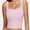Pink, variant on Women Cropped Tank Tops Sleeveless Square Neck Tanks Basic Crop Tops