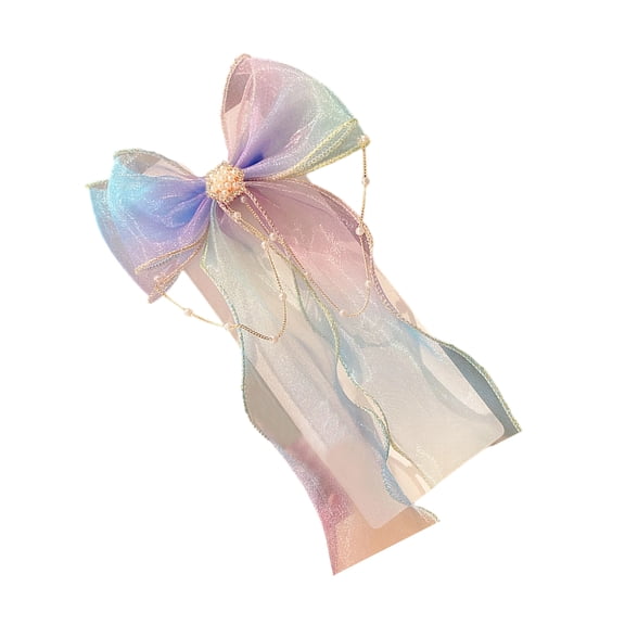 lixuesong Stylish Elegant Hairpin Fashionable New Year Headwear Bunches Clip Ribbon Bowknot Hair Clip Photo Props