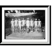 Historic Framed Print, Yale Varsity line-up, 17-7/8" x 21-7/8"
