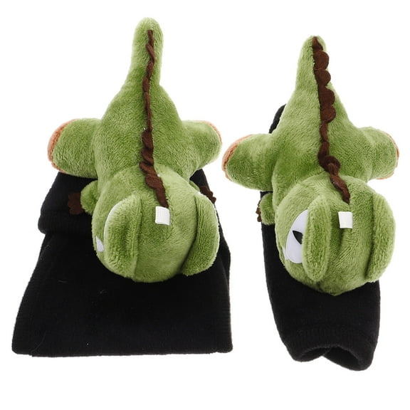 Tineasur Universal Gear Shifter Hoodie, Green Plush, Cute Design for Car, Durable and Easy to Maintain, 2Pcs