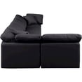 thumbnail image 6 of Meridian Furniture Indulge 140" Black Vegan Leather L-Shaped Modular Sectional, 6 of 9
