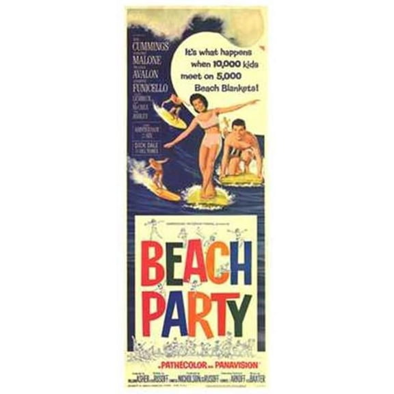 Posterazzi MOV221636 Beach Party Movie Poster - 11 x 17 in.