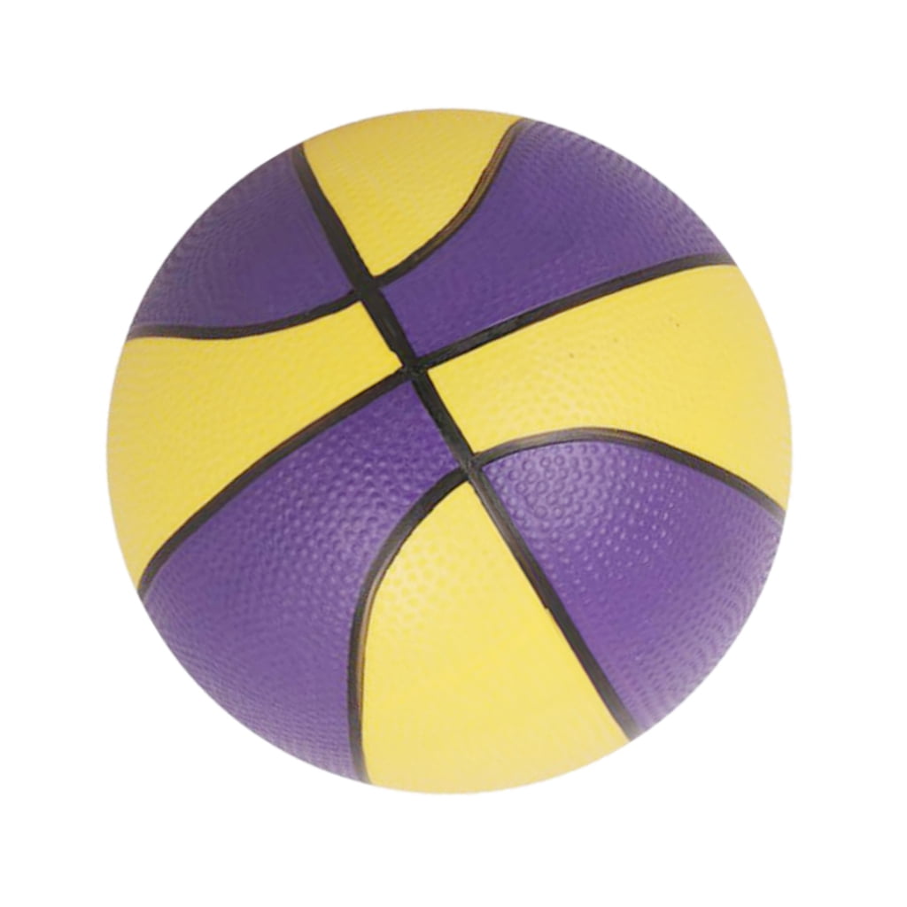 9' Bouncy Indoor/Outdoor Sports Kids Mini Basketball Toy-Purple&Yellow