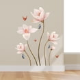thumbnail image 1 of Calcomanía de pared de flores, pegatina de pared Floral, murales autoadhesivos de PVC extraíbles para sala de estar, cocina, sofá, TV, fondo de vidrio, 1 of 8