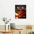 thumbnail image 2 of GOSMITH  Canvas Print Art of Red Wine Rose and Candle Picture Painting Wall Art Modern Home Decor for Living Room Bedroom Bathroom Decoration Gifts Artwork Wall Décor, 2 of 4