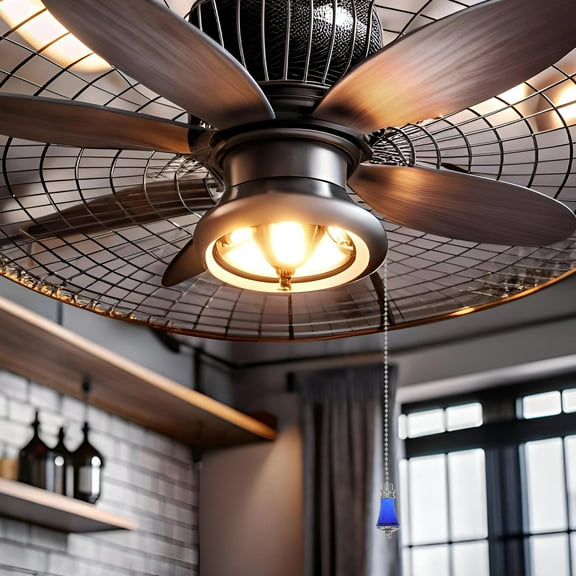 SOPOTUTU Ceiling Fan Pull Chain Ornaments 1Pack Crystal Ball with Glass Metal for Living Room Interior Designers