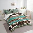 thumbnail image 3 of Castle Fairy 7-Piece Cow Aztec Full Bedding Comforter Set, 3 of 8