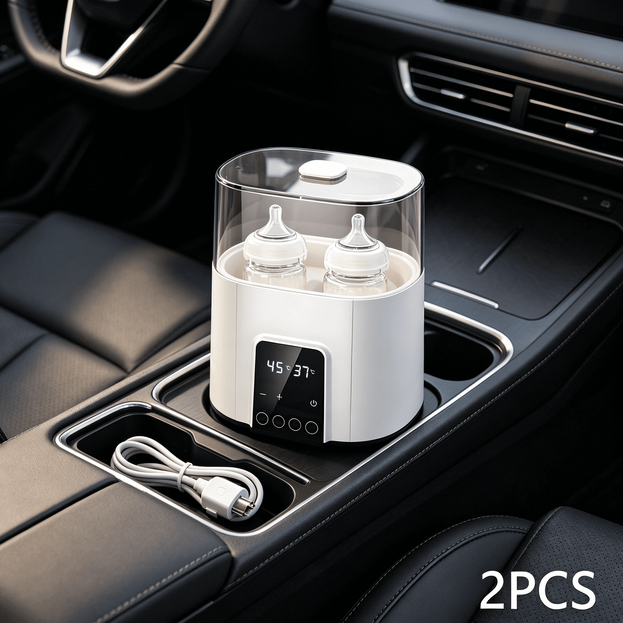 EXLEAF 2026 New Bottle Warmer 5-Minute Baby Bottles Heating Compact Convenient Bottle Warmer Powerful Steam Sterilizer and Dryer for Clean Bottles for Travel Home Daycare