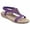 Purple, variant on Divaz Womens Nicosia Elasticated T Bar Sandal