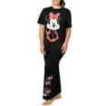 thumbnail image 2 of Women's Plus Size Minnie Mouse Sitting T-Shirt & Lounge Pants Black 2-Piece Set, 2 of 8