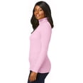 thumbnail image 3 of Jessica London Women's Plus Size Ribbed Cotton Turtleneck Sweater, 3 of 4