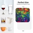 thumbnail image 6 of Lsque Pride Rainbow Pattern 4" Drink Coasters Set of 4, PVC Leather Absorbent Coasters, Table Coaster Set Decorative Coffee Cup Coasters Housewarming Gift -Square, 6 of 6