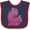 Navy and Red, variant on Inktastic Michigan Silhouette Mandala Boys or Girls Baby Bib