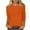 Orange-solid color, variant on YanHoo Women 3/4 Sleeve Blouse 3/4 Length Sleeve Womens Crewneck Tops Graphic 3/4 Sleeve Tops for Women Floral Ladies Tops and Blouses 3/4 Sleeve