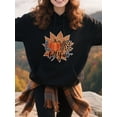 thumbnail image 2 of Graphic Pumpkin Spice Quote Hoodie for Men and Women, Unisex Pullover Hooded Sweatshirt, Comfortable Cotton Poly Blend, Autumn Coffee Lover Casual Outfit, 2 of 5