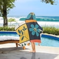 thumbnail image 3 of Yayeee Kids Hooded Towels Toddler Soft Absorbent Beach Bathing Wrap 50" x 23.5", Floral Patterns, 3 of 5