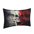 thumbnail image 2 of Binfone Red And White Screaming Demon Skull Standard Size Pillowcase, Long Staple Pure Cotton Envelope Closure Pillow Cover (Pillow core not included),16"x24", 2 of 7