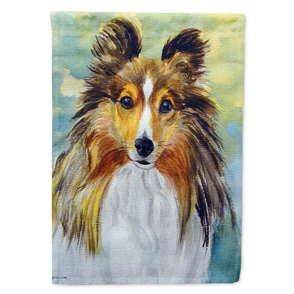 Carolines Treasures 7397GF Sheltie Toby Garden Flag Garden Size multicolor