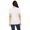 thumbnail image 4 of BELLA + CANVAS Women’s Relaxed Jersey Tee, Short Sleeve Crew Neck Cotton T-Shirt, White, S, 4 of 4