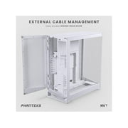 Phanteks NV7, Showcase Full-Tower Chassis, High Airflow Performance, Integrated D/A-RGB Lighting, Seamless Tempered Glass Design, 12 Fan Positions, Matte White