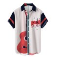 thumbnail image 1 of Men's Button Shirt 2024 Summer Fashion Casual Personality Musical Instrument Digital Short Sleeve-SinKeeU, 1 of 4