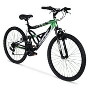 Hyper Bicycles 26 Shocker Mountain Bike, Adult Ages 14+, Black/Green