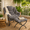 Gray, variant on YIORTWO Modern Lazy Chair with Ottoman, Upholstered Accent Lounge Chair with Armrests and Side Pocket, Soft Flannelette Reading Chair with Footrest for Small Spaces, Navy Blue