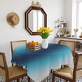 thumbnail image 3 of Dark Blue Grey Ombre Table Cloth Waterproof Tablecloths, Modern Abstract Art Gradient Tablecloth Dining Table Cover for Kitchen Party Tabletop Outdoor, Square Tablecloth 54x54 Inch, 3 of 9