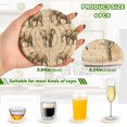 thumbnail image 3 of 6 coil coasters 3.94x3.94x0.24 inch water coasters Drink coasters with cup holders Absorbent coasters Heat resistant for bar protection Gray Elephant Seamless, 3 of 7