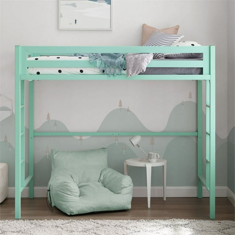 Mint green cheap loft bed