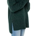 thumbnail image 4 of Well Worn Women's Mock Neck High Low Hem Cozy Soft Nep Yarn Sweater-Green / XL, 4 of 5