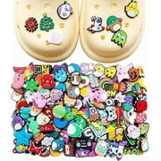 100PCs Random Shoe Charms for Croc, Non-Reapeat Decorations for Croc Clog, Suitable for Kids, Boys, Girls, Men, Women