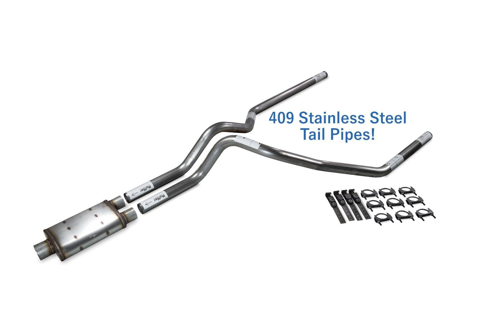 Chevy GMC 1500 8895 2.5" Stainless Dual Exhaust Kit Magnaflow XL