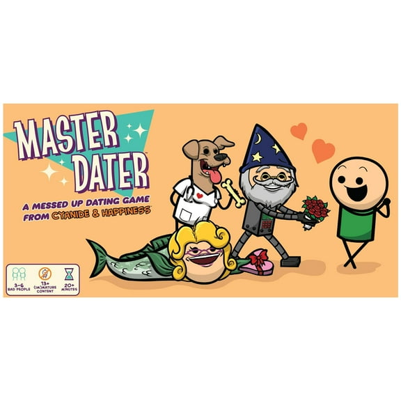 Master Dater - A Messed Up Dating Game From Cyanide & Happiness, Funny Party Game, Ages 14 , 3-6 Players
