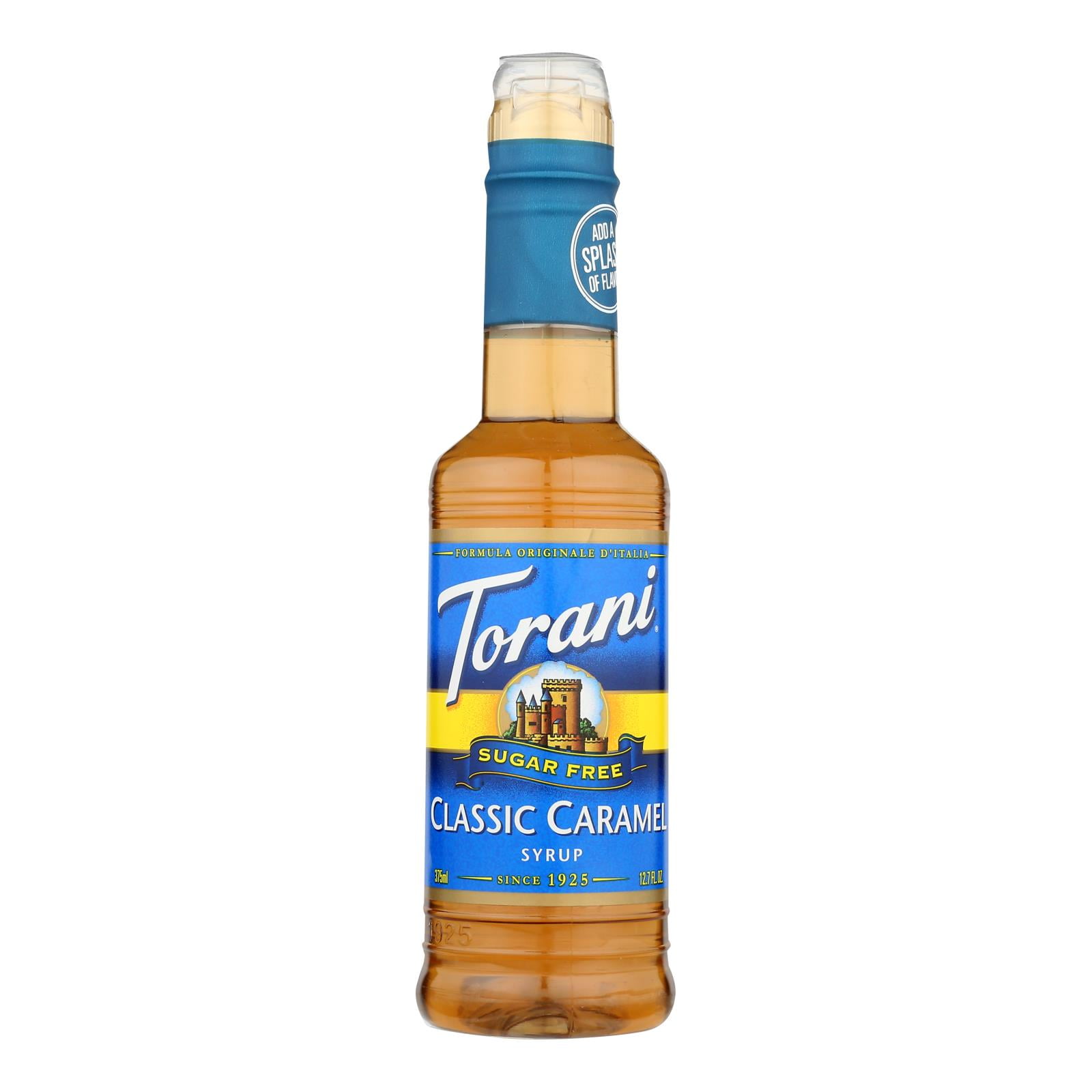 Torani Coffee Syrup Sugar Free Caramel Case of 4 12.7 fl oz