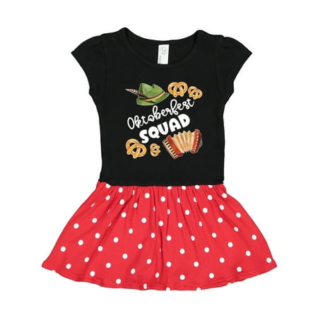 

Inktastic Oktoberfest Squad Hat Accordion Pretzels Gift Toddler Girl Dress