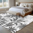 thumbnail image 4 of Summer Tropical Plants Area Rugs 5x7 ft Palm Trees Grey Plants Texture Washable Rug Non Slip Indoor Carpet Absorbent Floor Mat for Living Room Bedroom Dining Room, 4 of 9