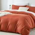 thumbnail image 2 of Davulos Duvet Cover Set Queen Size,3 Pieces Modern Bedding Set for Adults Teens Soft and Breathable Comforter Cover 88"x 88" and 2 Pillow Shams,Orange, 2 of 7